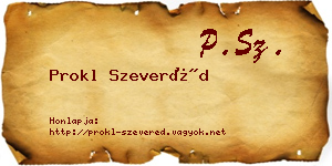 Prokl Szeveréd névjegykártya